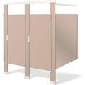 Bradley Bradley Bradmar Solid Plastic 72" Wide Complete 2 In-Corner Compartments, Beige - IC23660-S202 IC23660-S202